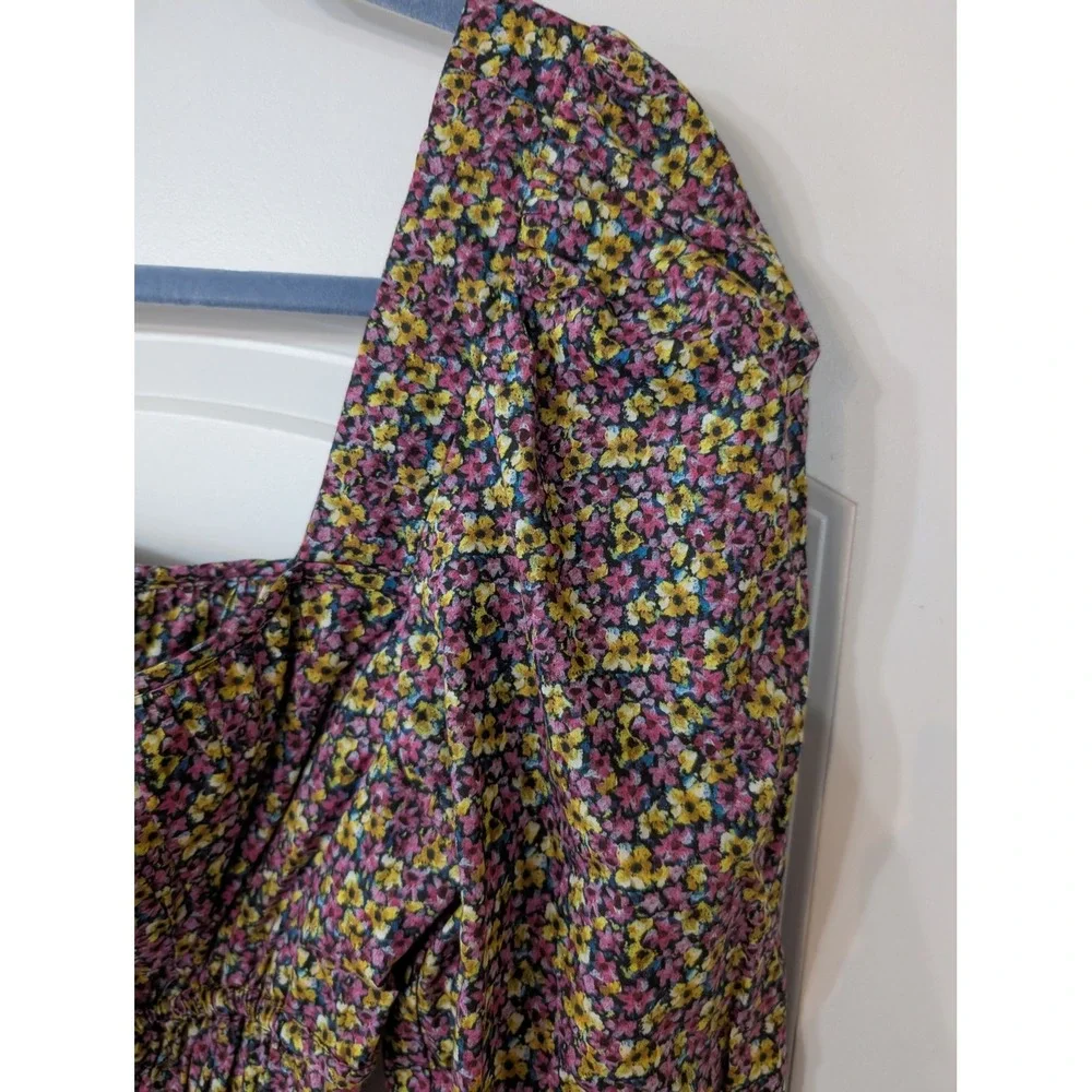 J. Crew Liberty‎ Fabric Smocked Top Busy Izzy Floral Square Neck NWTs size 0